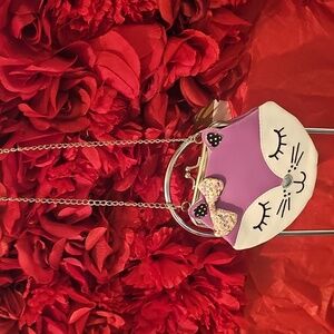 Girls Our Generation Purple Kitty Chain Purse Like New